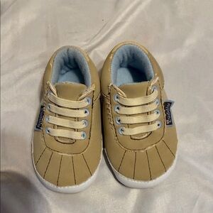 Carter's Child of Mine Tan Baby Shoes with White Soles